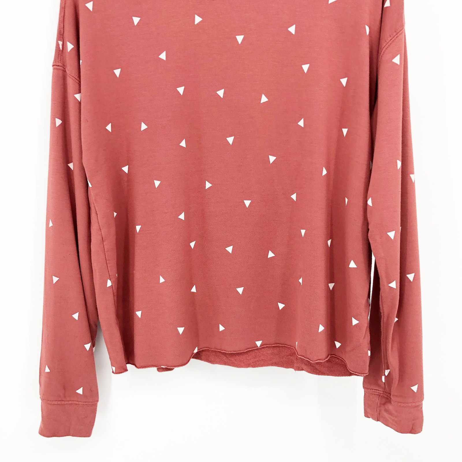 Thread + Supply Womens Pullover Sweatshirt Small Pink Geometric Print Euc — image 5 of 8